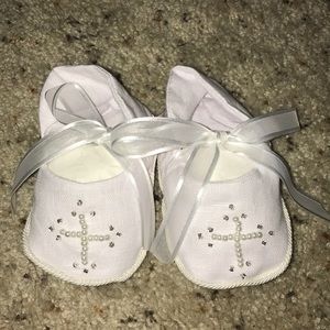 Newborn hand made Christening shoes